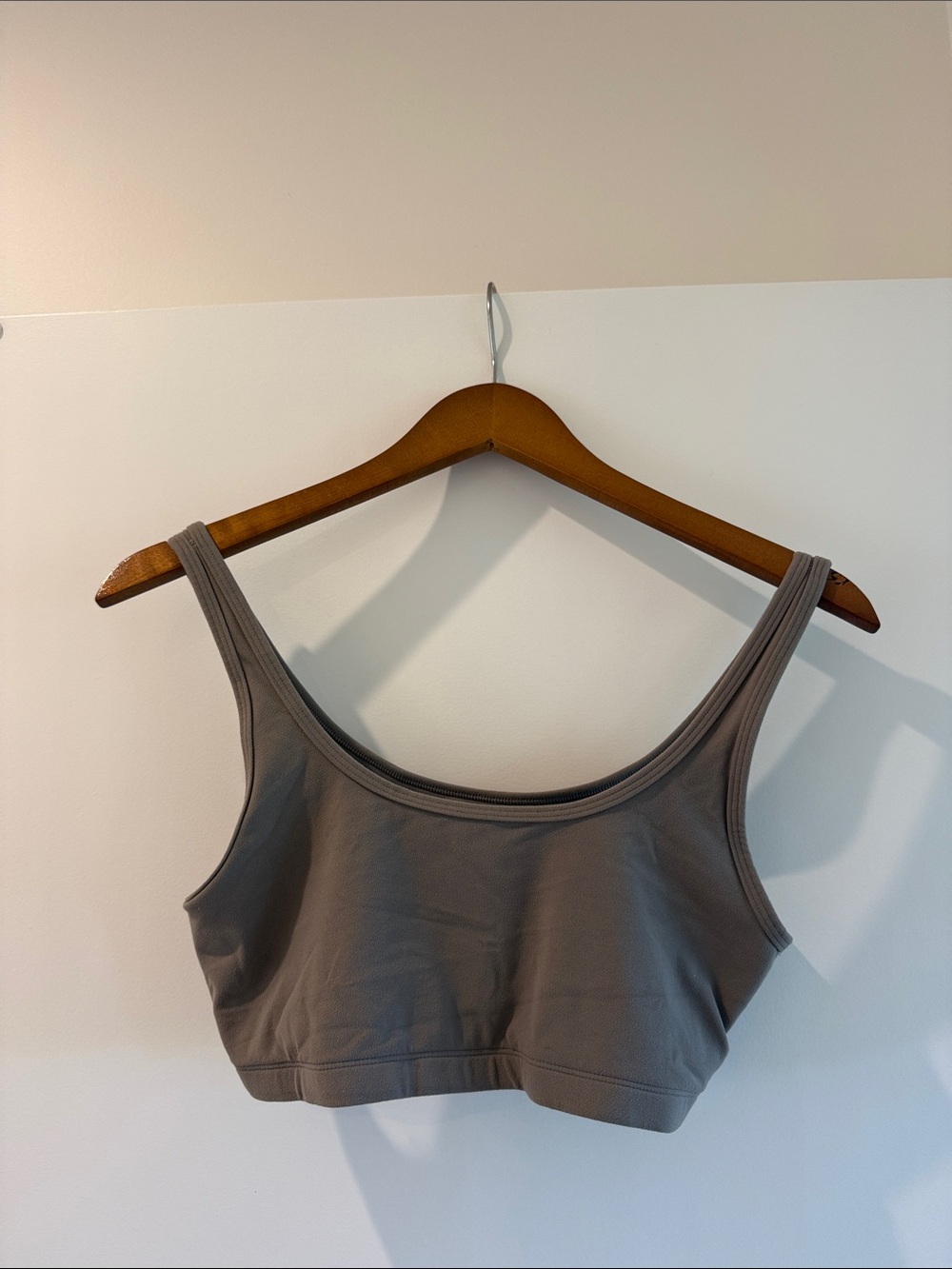 Aritzia Gray Scoop Neck Bralette